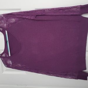 I Jeans by Buffalo Romantic lace sleeve sweater